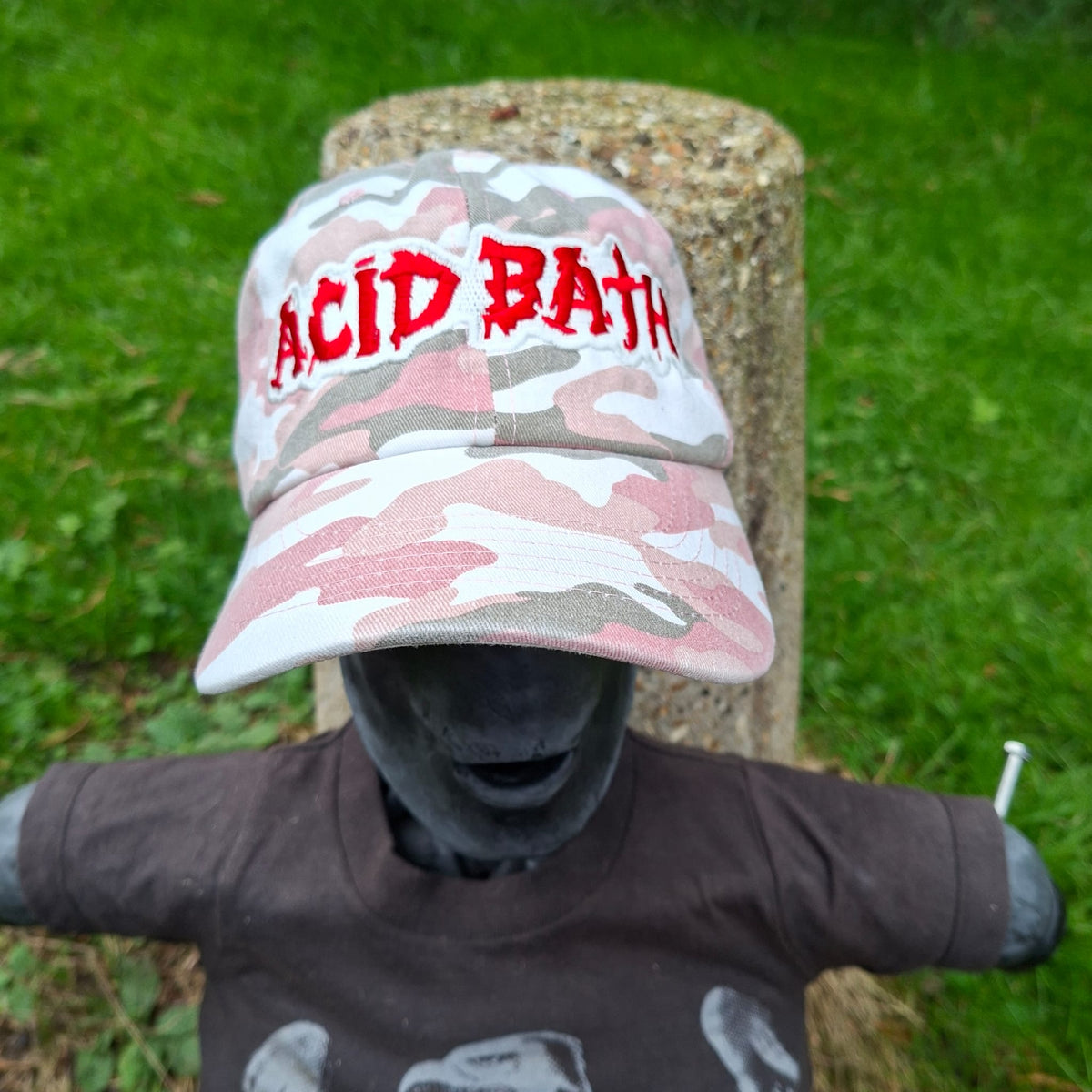 ACID BATH - (Glow in the Dark) Logo - PINK CAMO DAD CAP