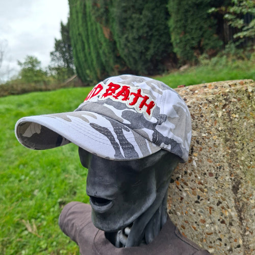 ACID BATH - (Glow in the Dark) Logo - B&W CAMO DAD CAP