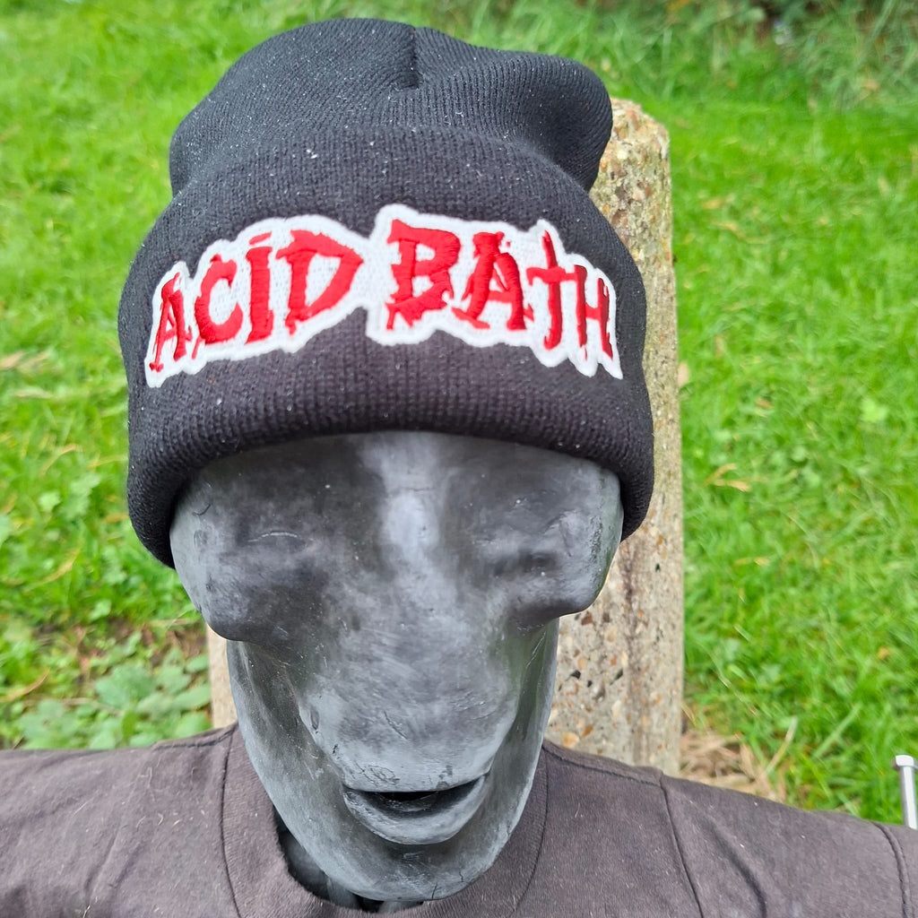 ACID BATH - (Glow in the Dark) Logo - (Black) Beanie