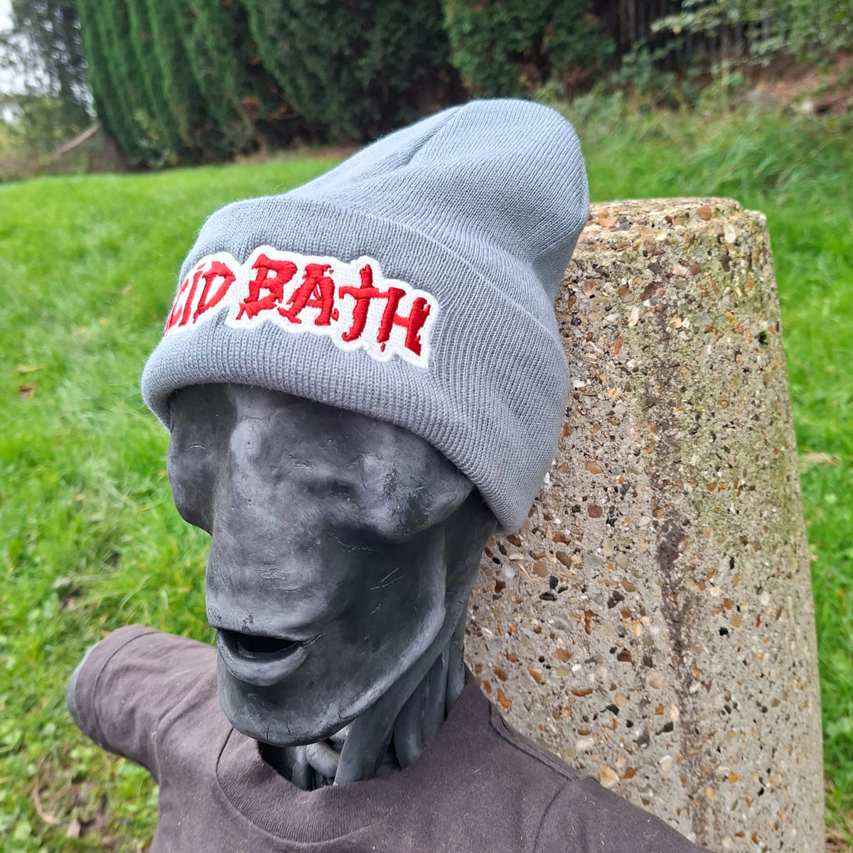 ACID BATH - (Glow in the Dark) Logo - (Grey) Beanie