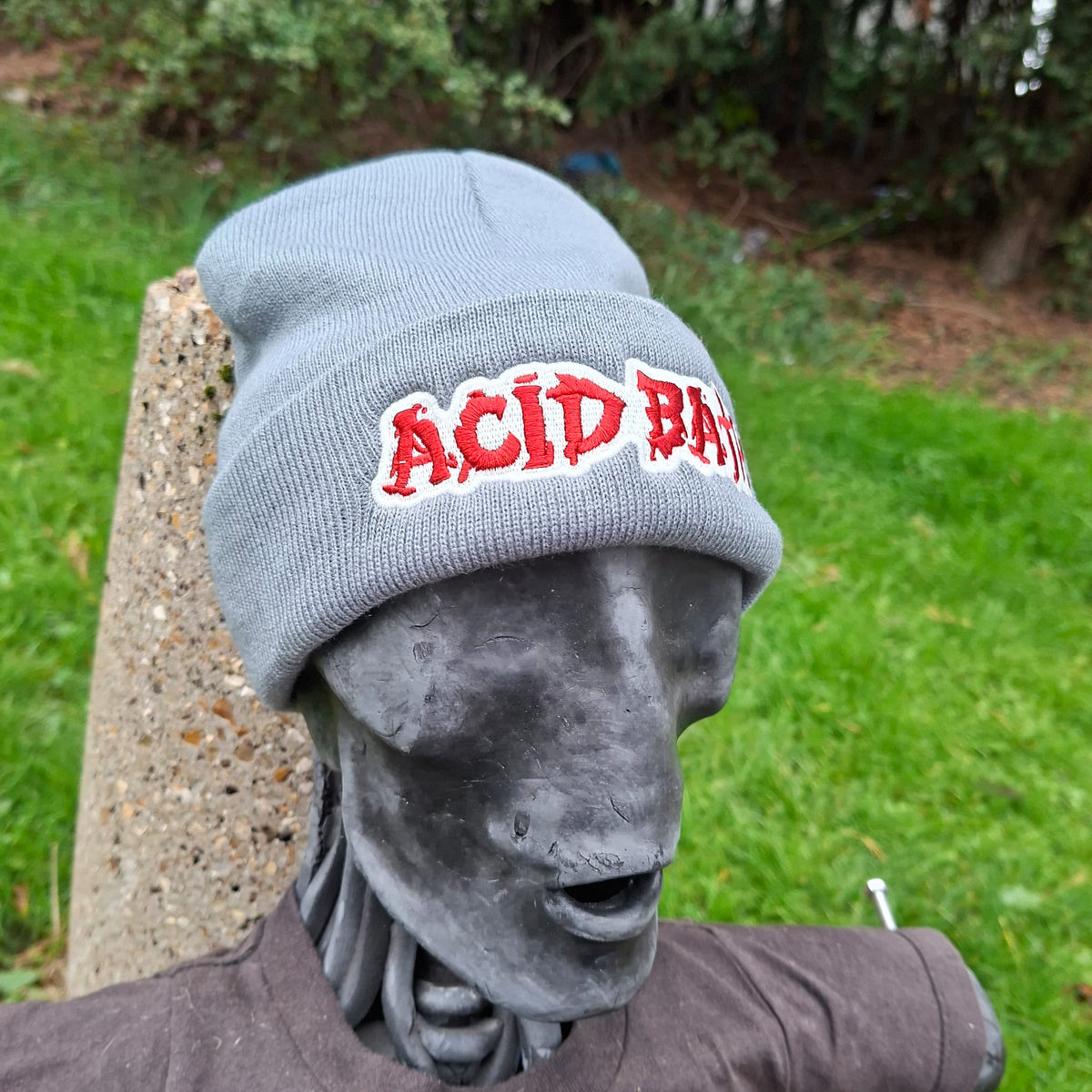 ACID BATH - (Glow in the Dark) Logo - (Grey) Beanie