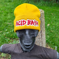 ACID BATH - (Glow in the Dark) Logo - (Mustard Yellow) Beanie