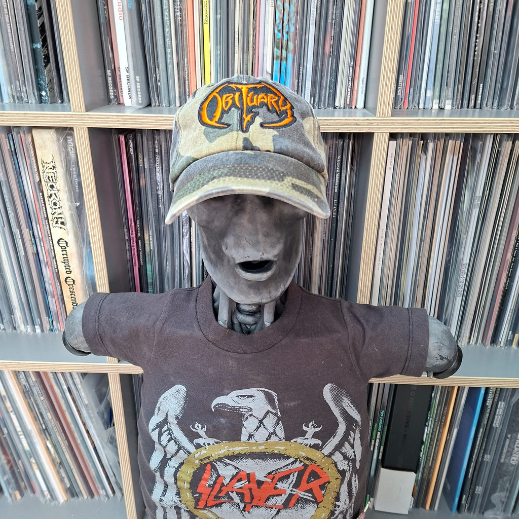 OBITUARY - (Orange) Logo - GREEN CAMO DAD CAP
