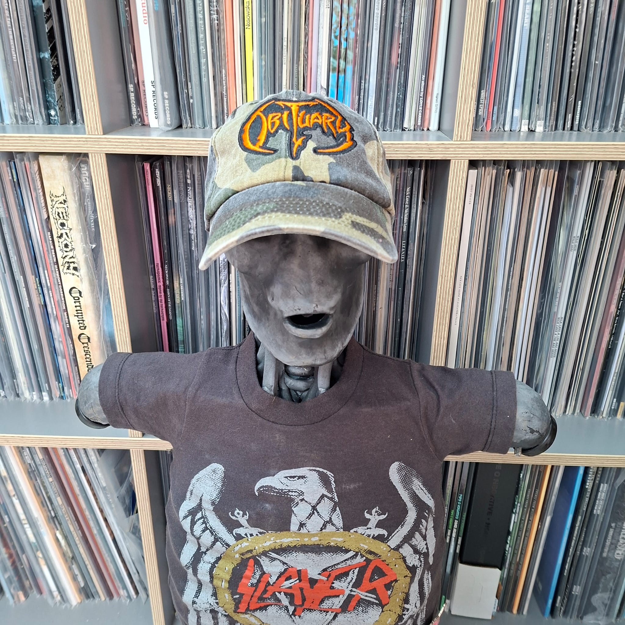 OBITUARY - (Orange) Logo - GREEN CAMO DAD CAP