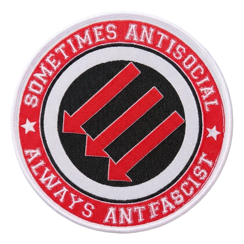 SOMETIMES ANTISOCIAL ALWAYS ANTIFASCIST - Woven Patch