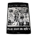 ELECTRO HIPPIES - Play Fast or Die - Wall Flag / Textile Poster