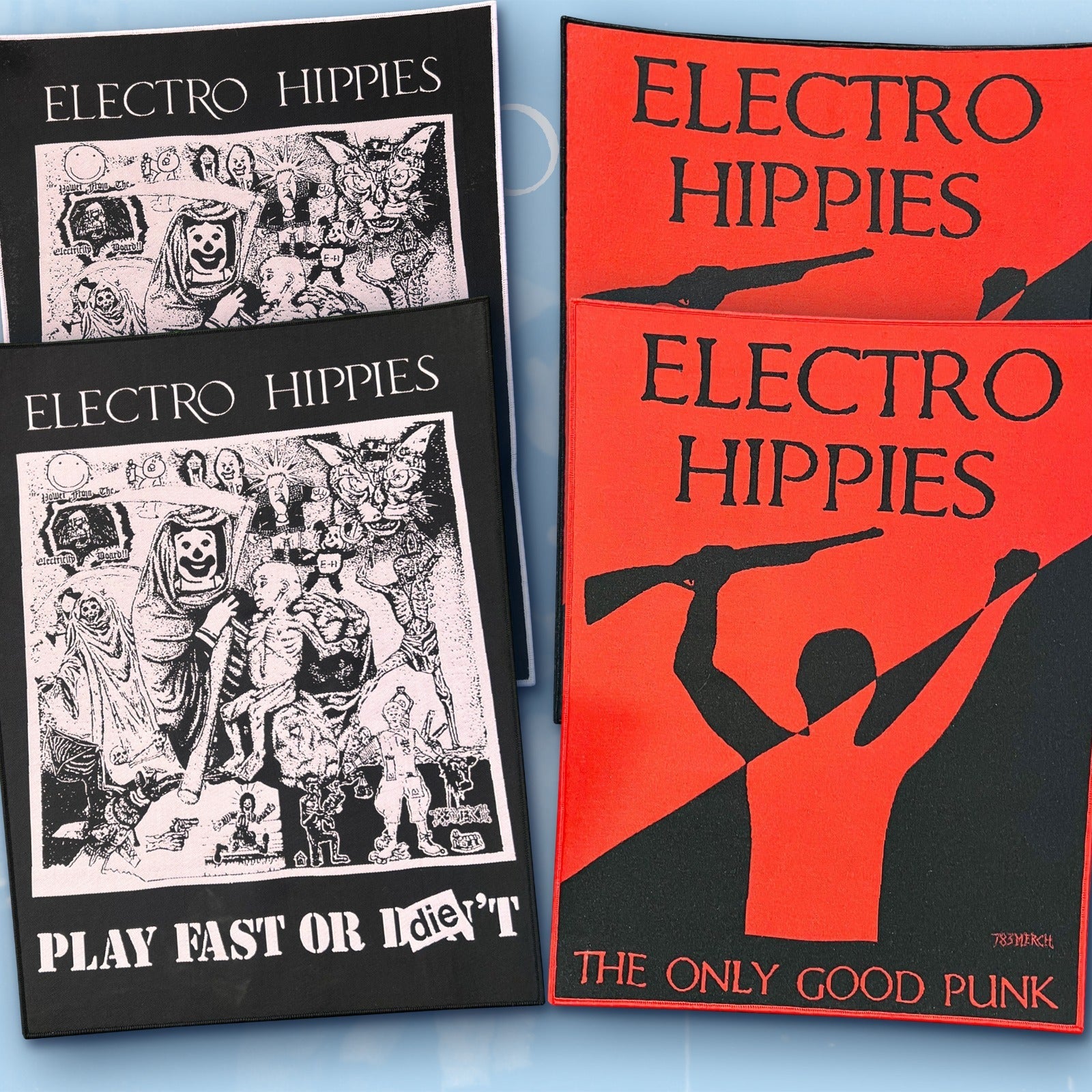 ELECTRO HIPPIES - Play Fast or Die - Woven Backpatch