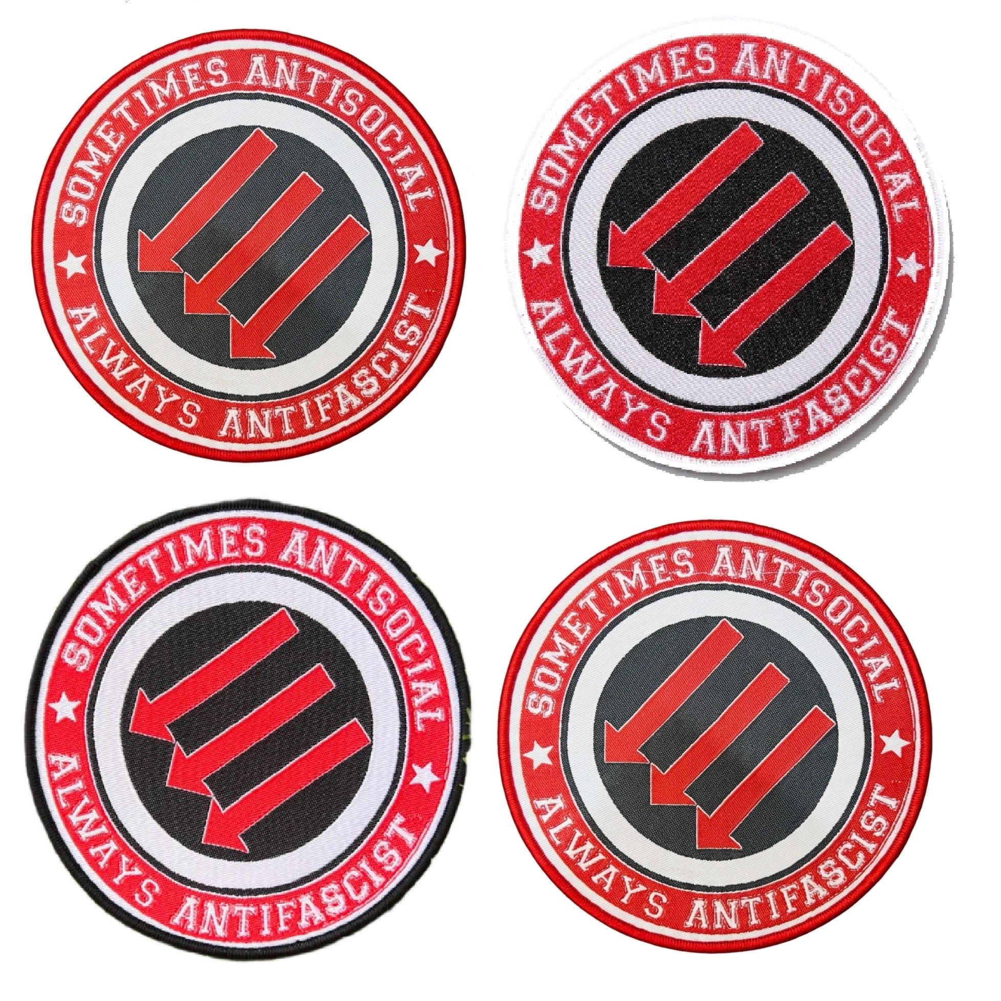 SOMETIMES ANTISOCIAL ALWAYS ANTIFASCIST - Woven Patch