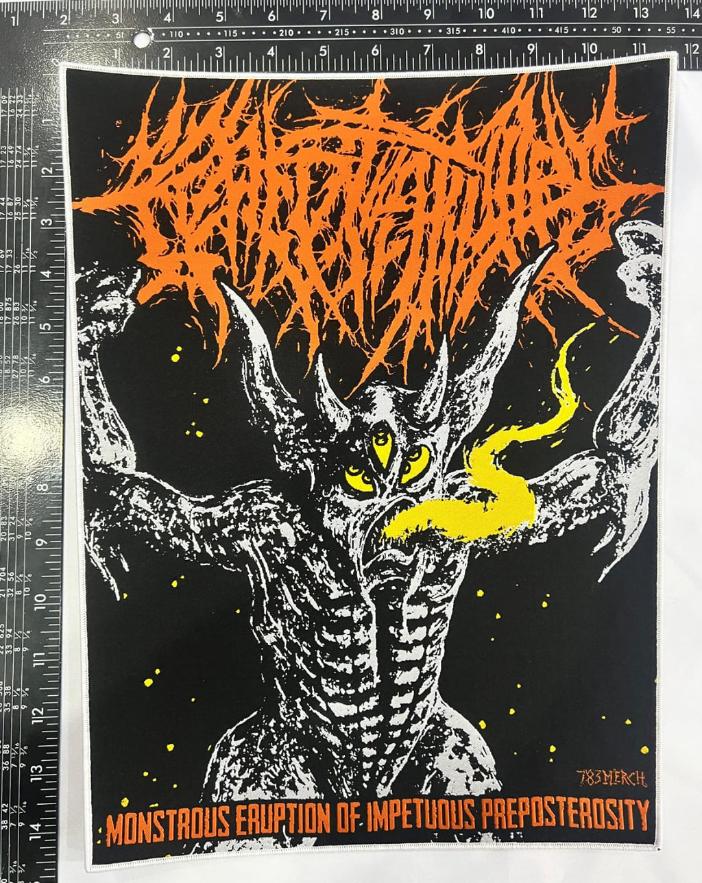 CREPITATION - Monstrous Eruption of Impetuous Preposterosity - Woven Backpatch