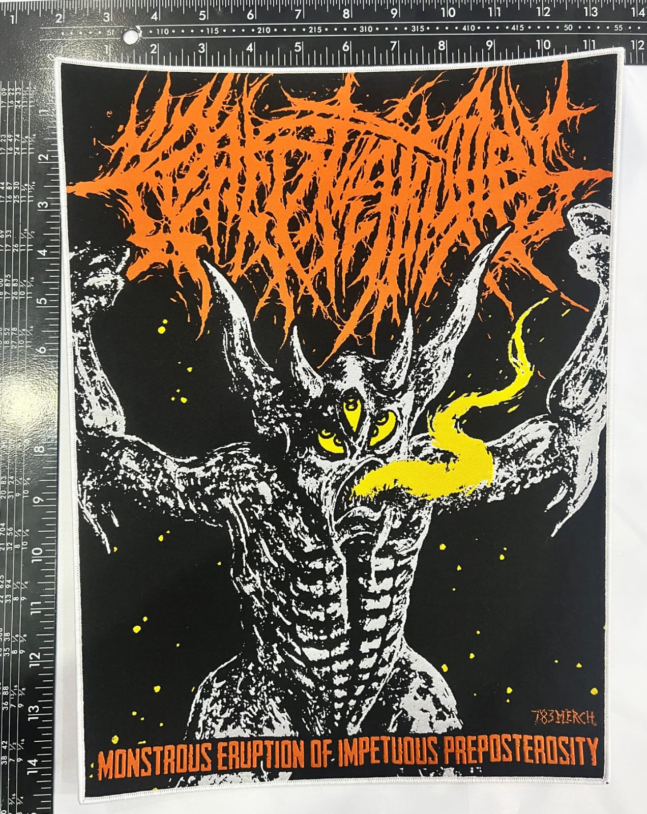 CREPITATION - Monstrous Eruption of Impetuous Preposterosity - Woven Backpatch