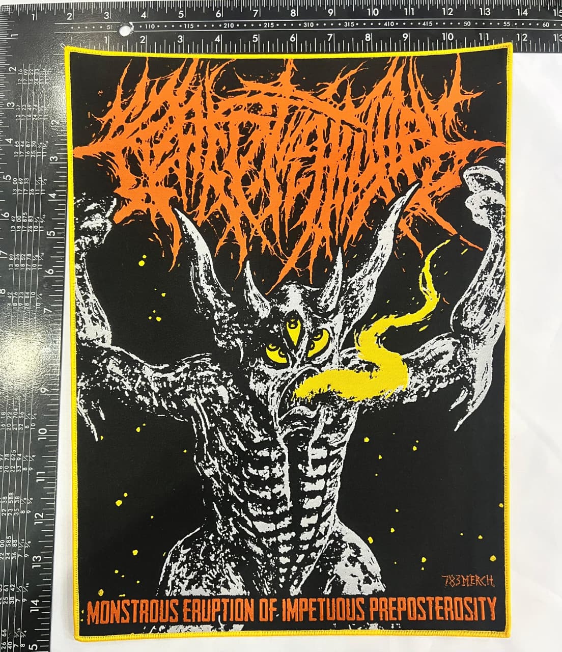 CREPITATION - Monstrous Eruption of Impetuous Preposterosity - Woven Backpatch
