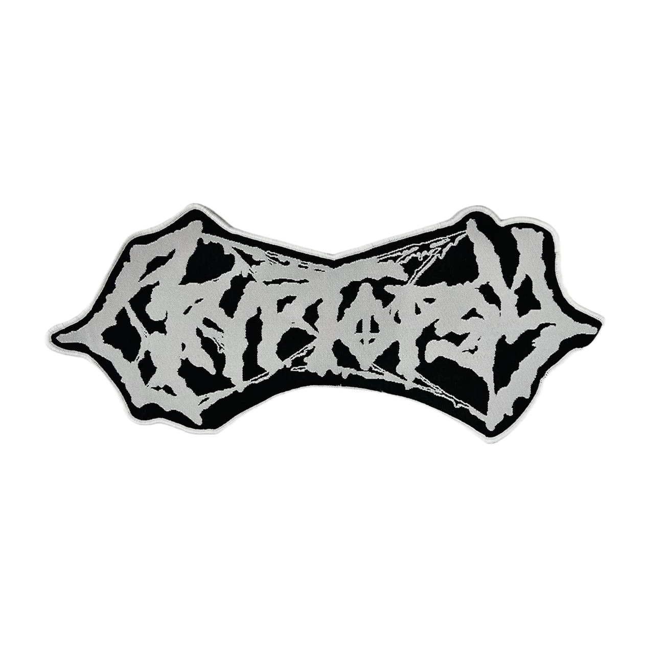 CRYPTOPSY - White Logo - Oversized Woven Patch