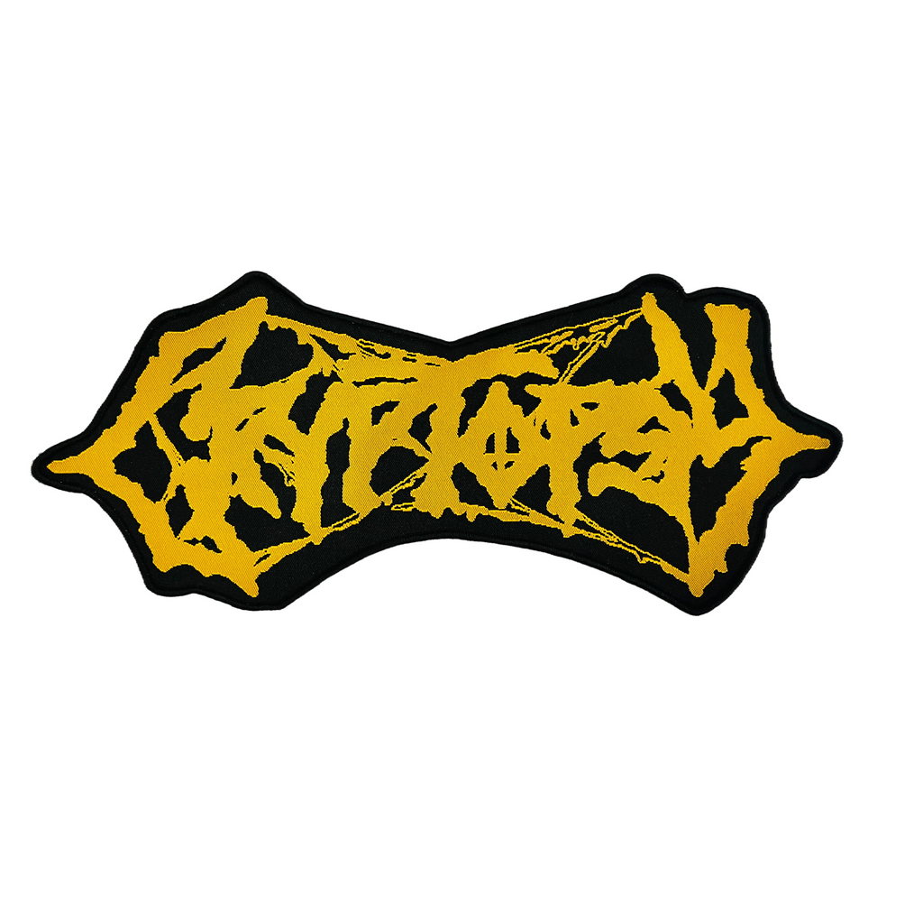 CRYPTOPSY - Yellow Logo - Oversized Woven Patch
