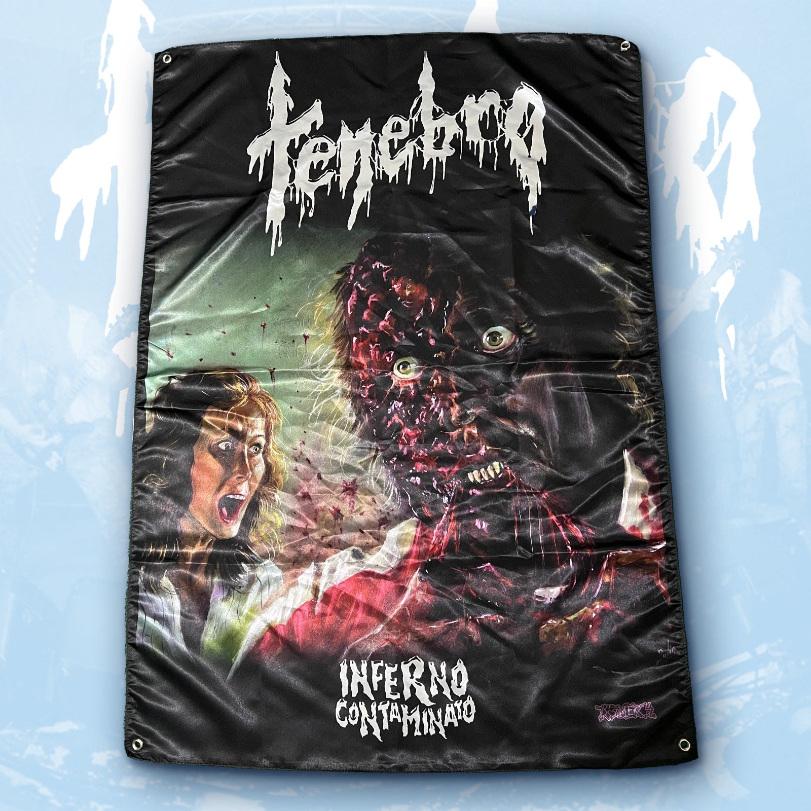 TENEBRO - Inferno Contaminato - Wall Flag / Textile Poster