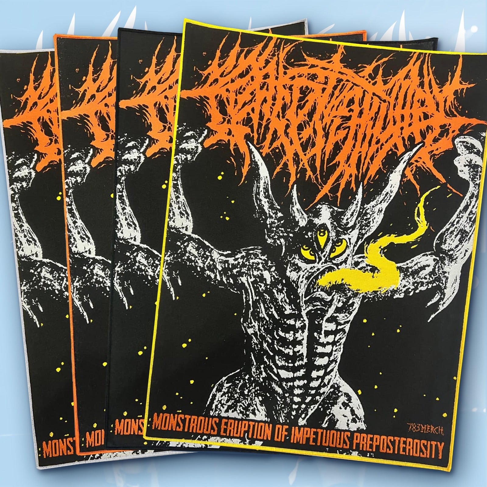 CREPITATION - Monstrous Eruption of Impetuous Preposterosity - Woven Backpatch