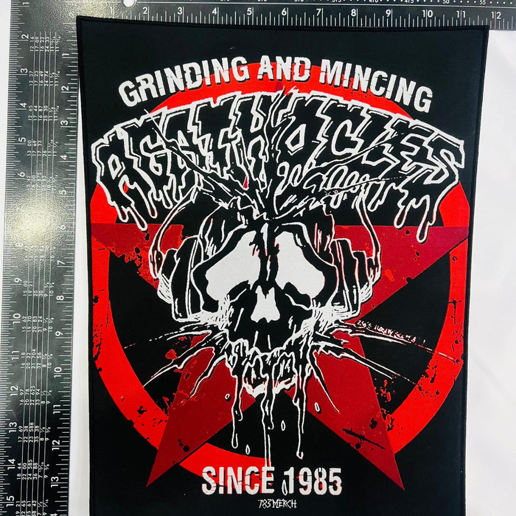 AGATHOCLES - Grinding n Mincing - Woven Backpatch