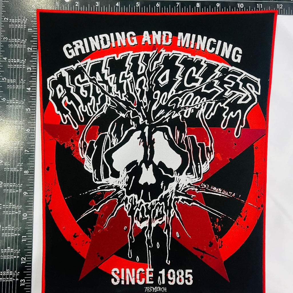 AGATHOCLES - Grinding n Mincing - Woven Backpatch
