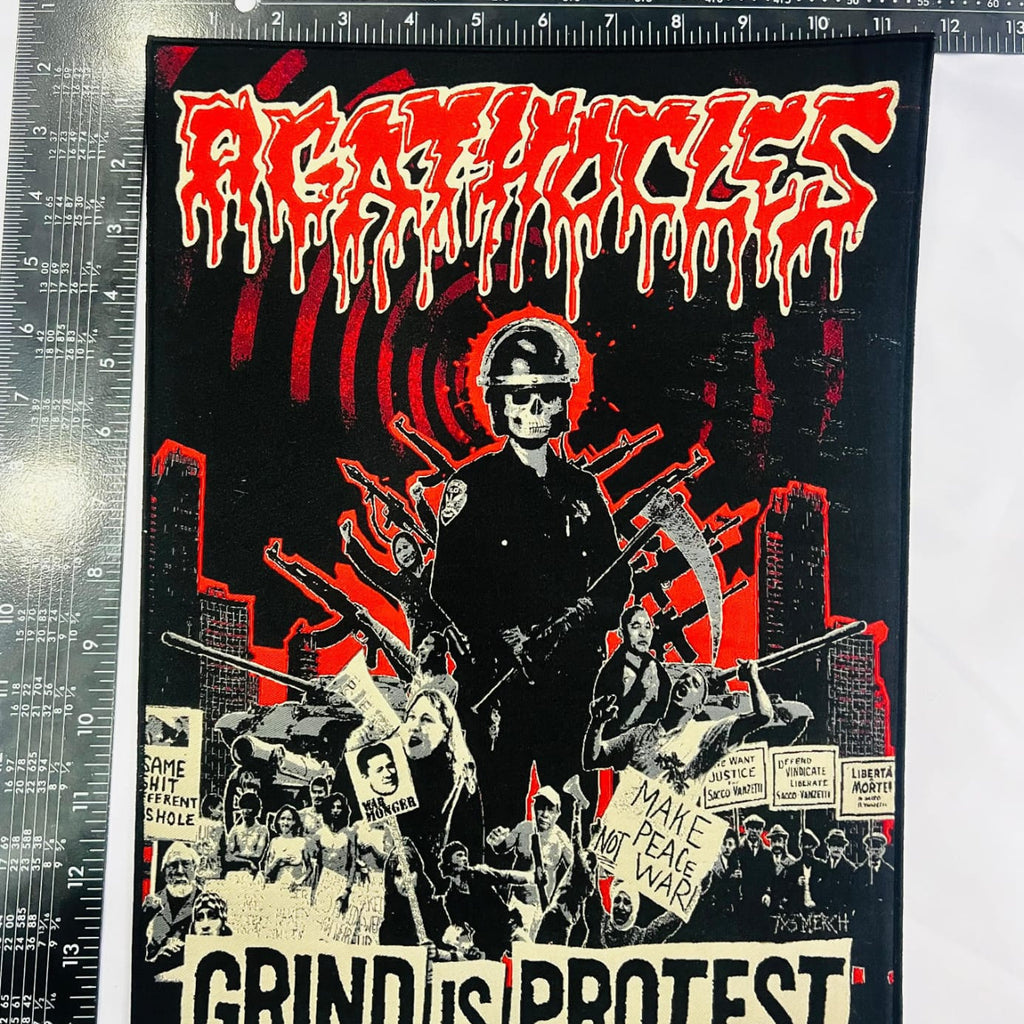 AGATHOCLES - Grind Is Protest - Woven Backpatch