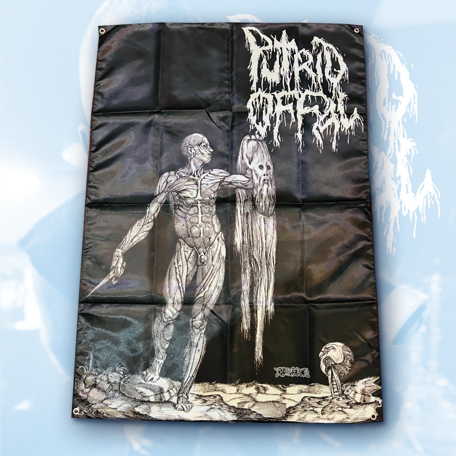 PUTRID OFFAL - Skinned - Wall Flag / Textile Poster