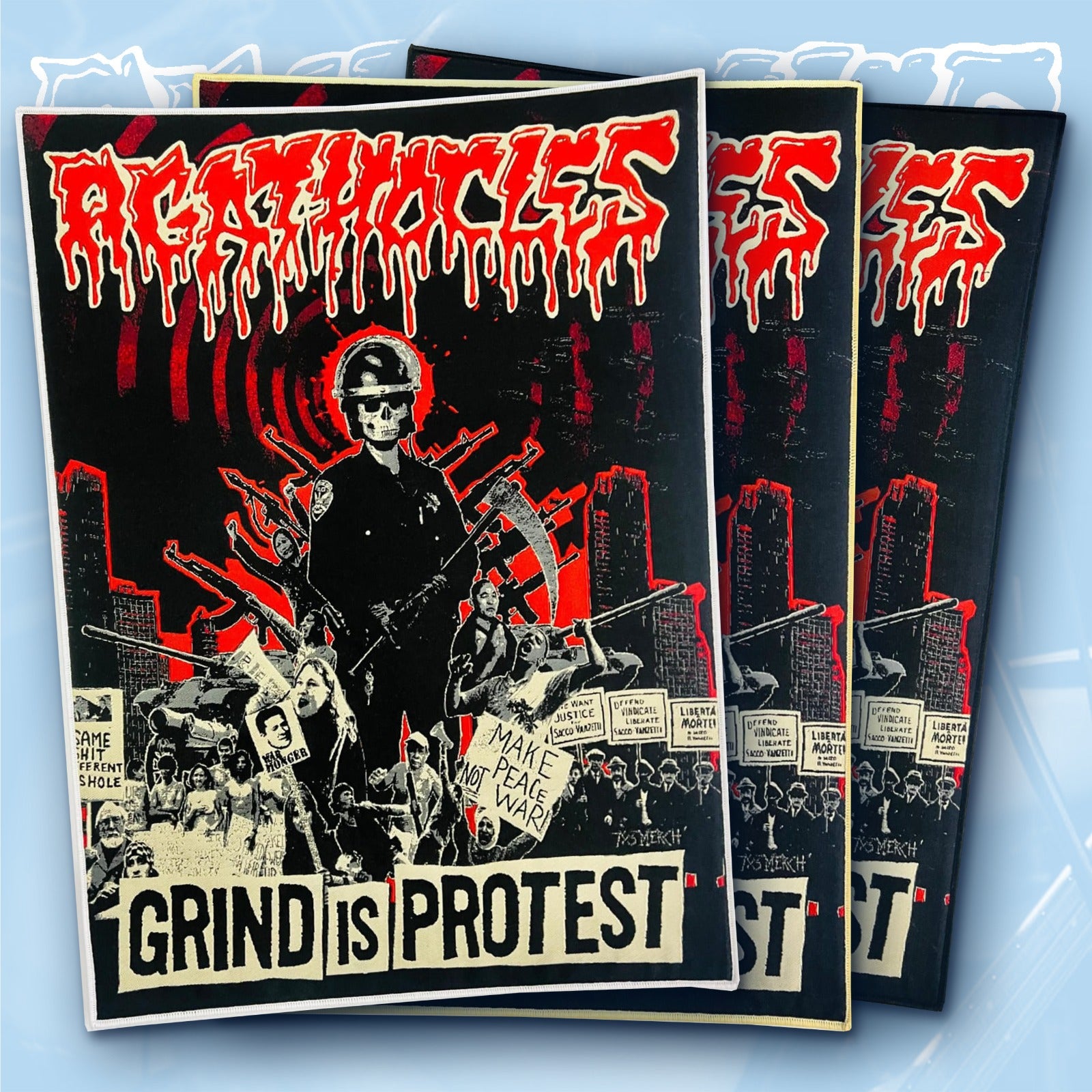 AGATHOCLES - Grind Is Protest - Woven Backpatch