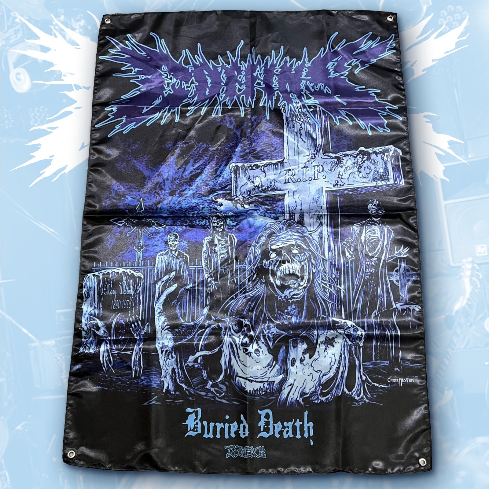 COFFINS - Buried Death - Wall Flag / Textile Poster