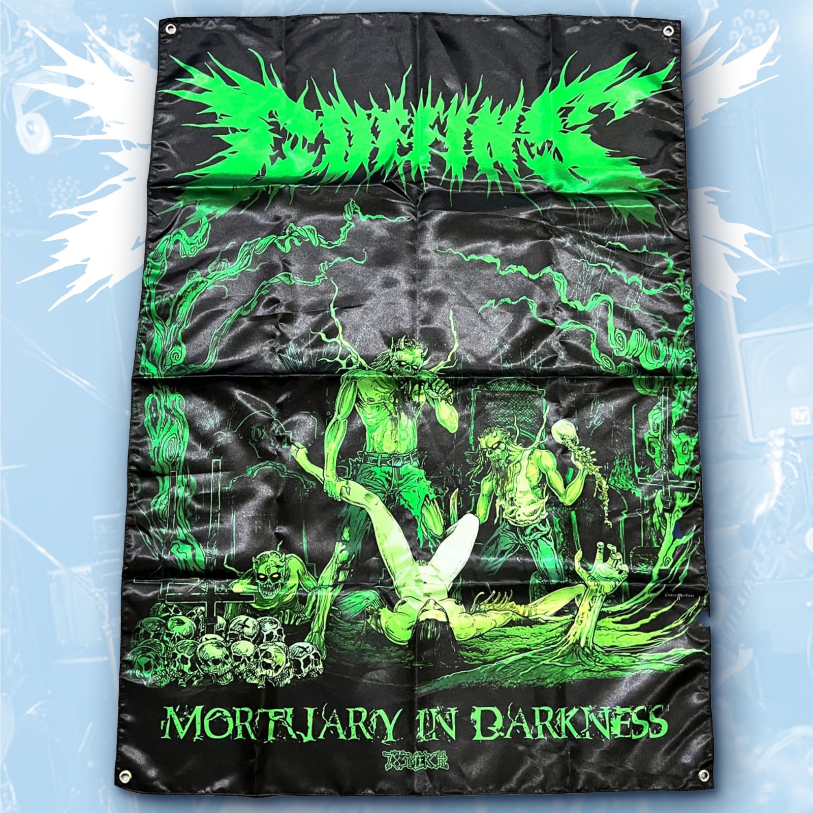 COFFINS - Mortuary In Darkness - Wall Flag / Textile Poster