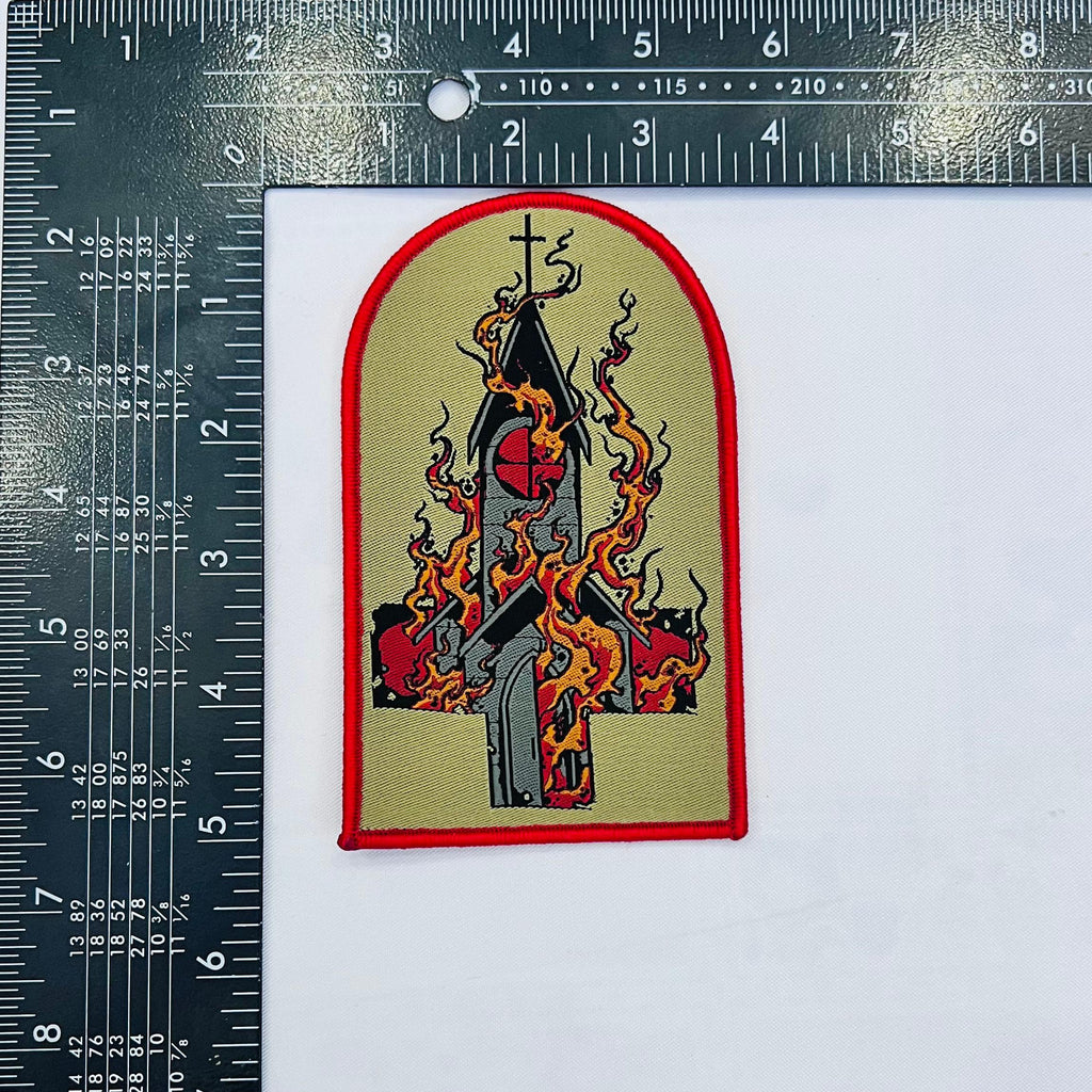 BURN YOUR LOCAL CHURCH - Tomb Shaped Woven Patch
