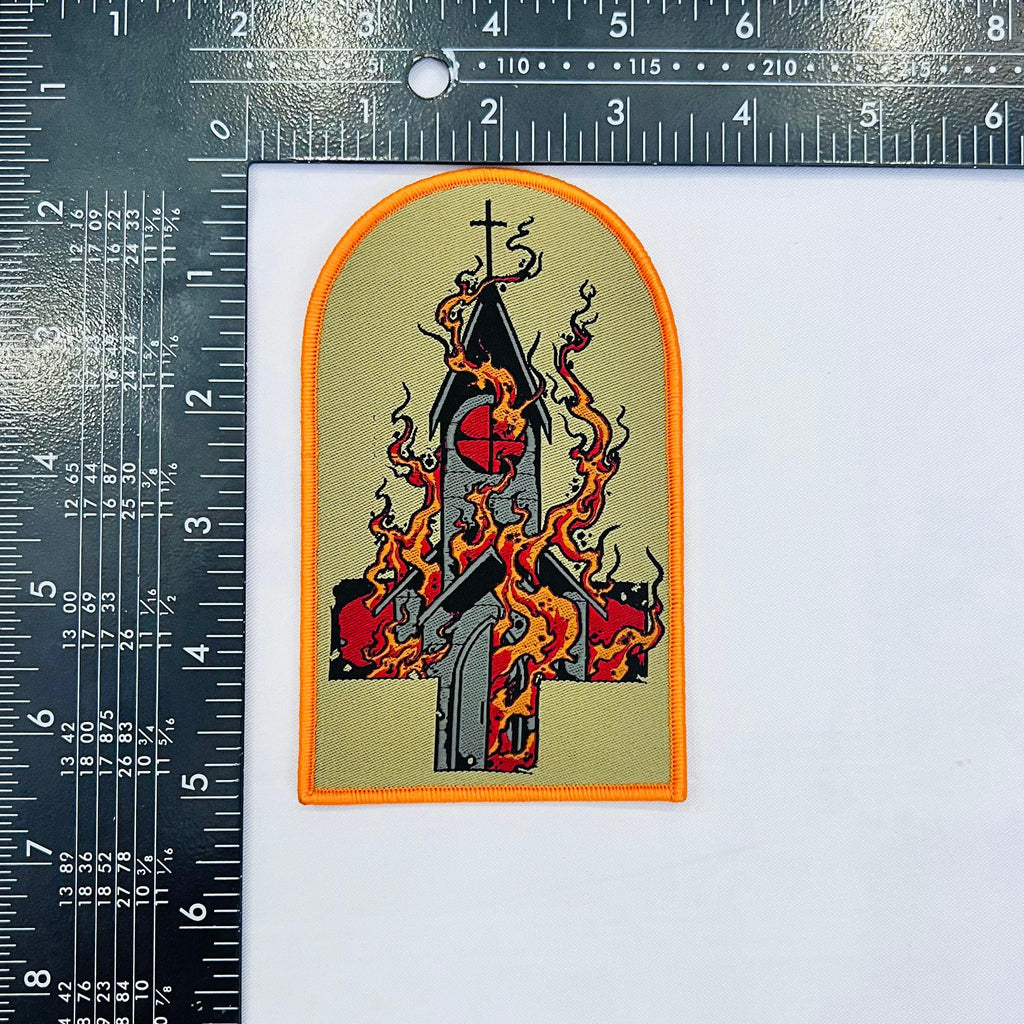 BURN YOUR LOCAL CHURCH - Tomb Shaped Woven Patch