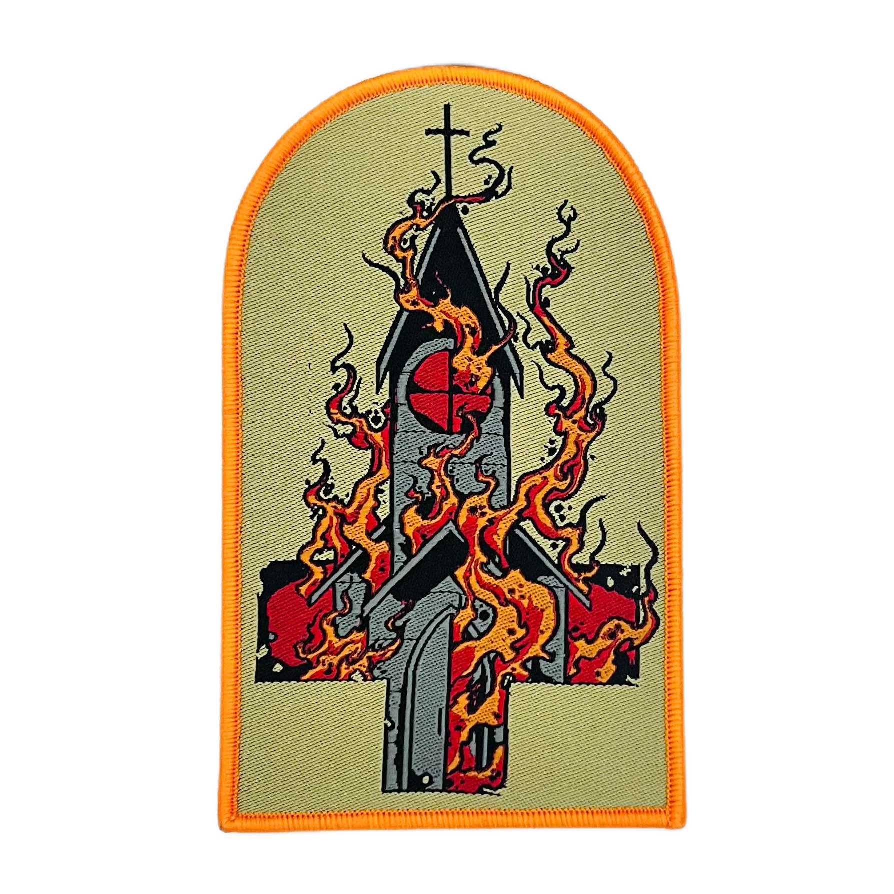 BURN YOUR LOCAL CHURCH - Tomb Shaped Woven Patch