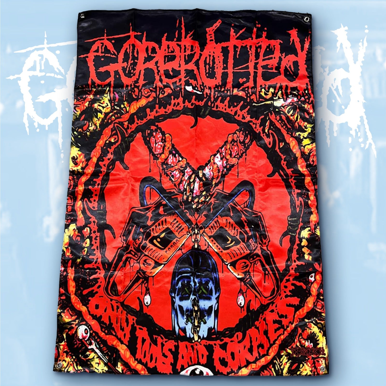 GOREROTTED - Only Tools and Corpses - Wall Flag / Textile Poster