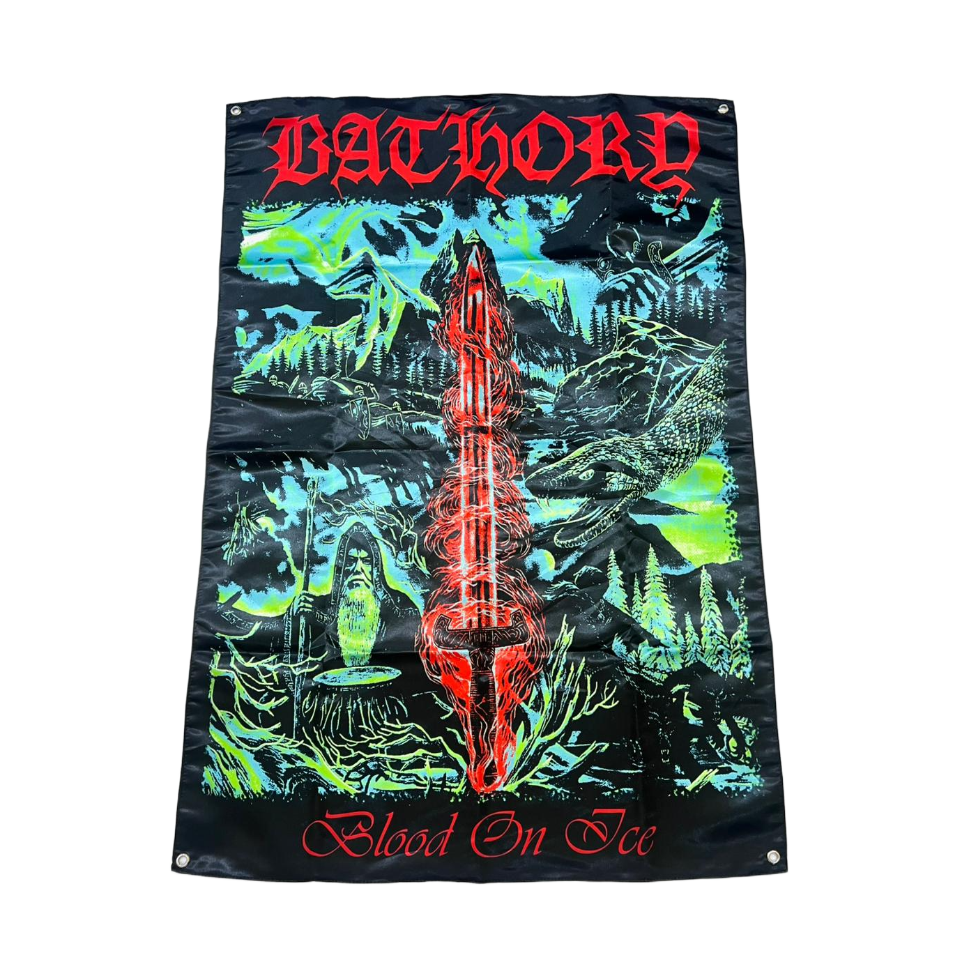 BATHORY - Blood On Ice - Wall Flag / Textile Poster