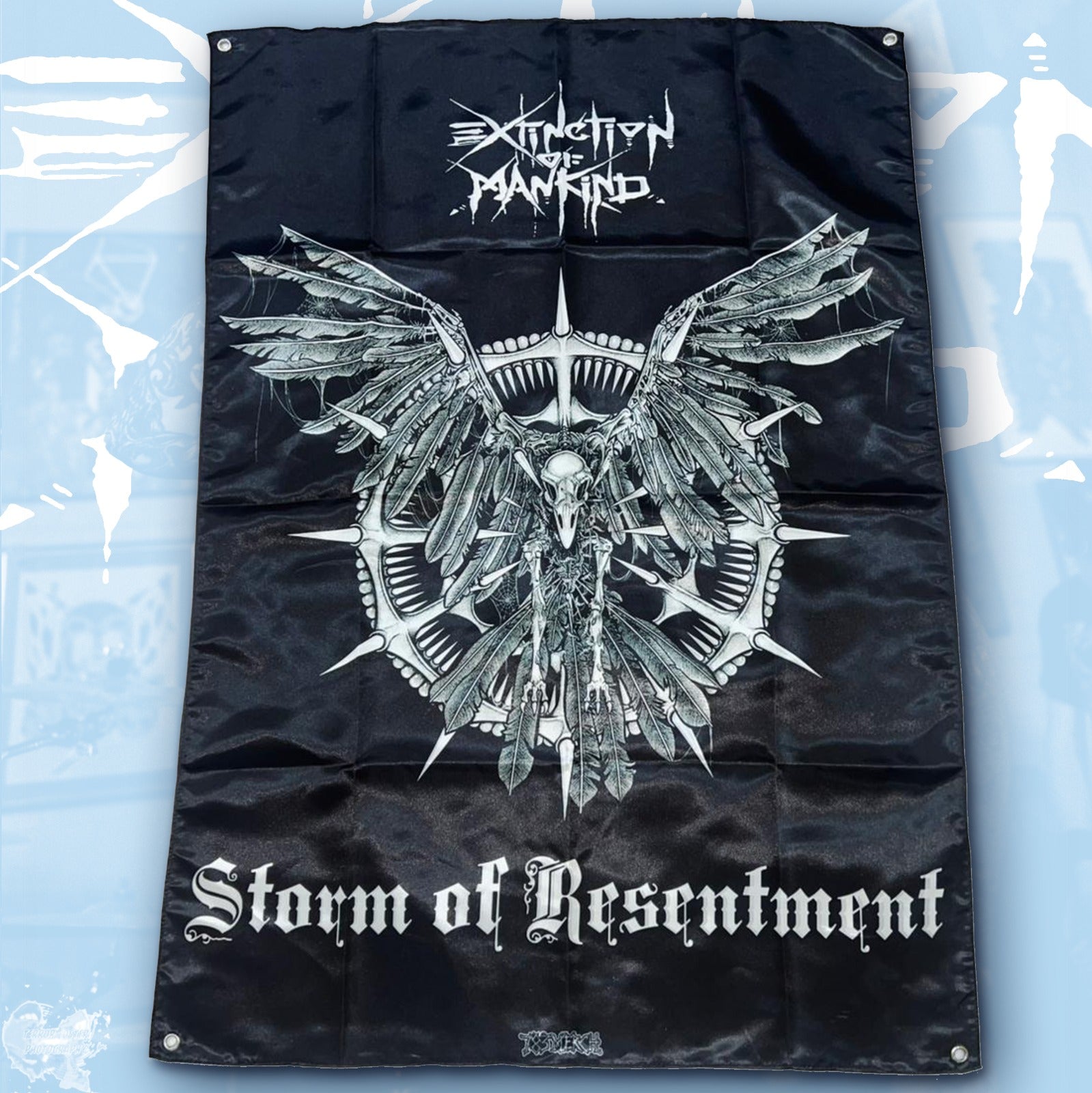 EXTINCTION OF MANKIND - Storm of Resentment - Wall Flag / Textile Poster