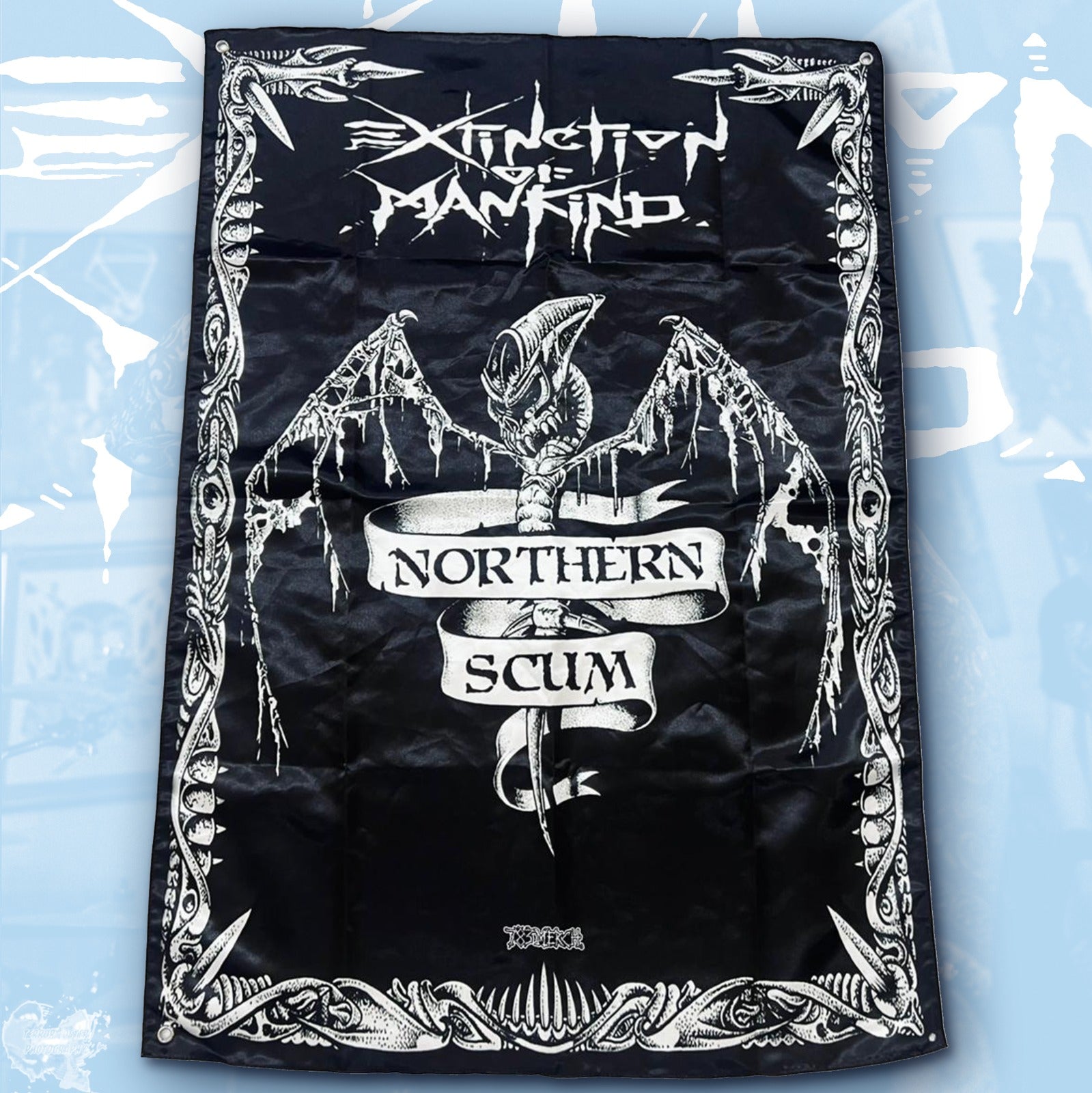 EXTINCTION OF MANKIND - Northern Scum - Wall Flag / Textile Poster
