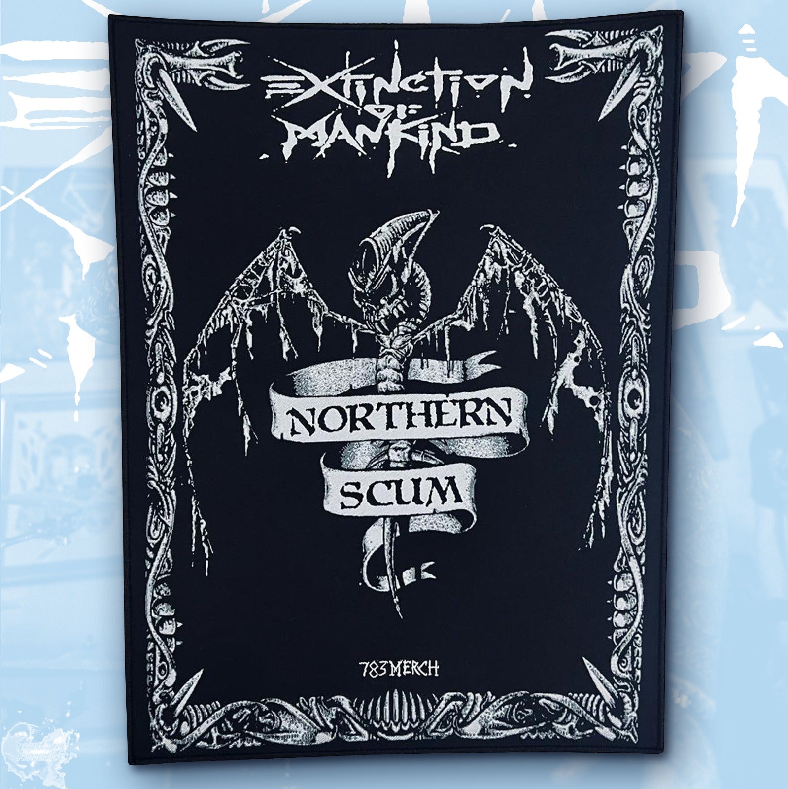 EXTINCTION OF MANKIND - Northern Scum - Woven Backpatch