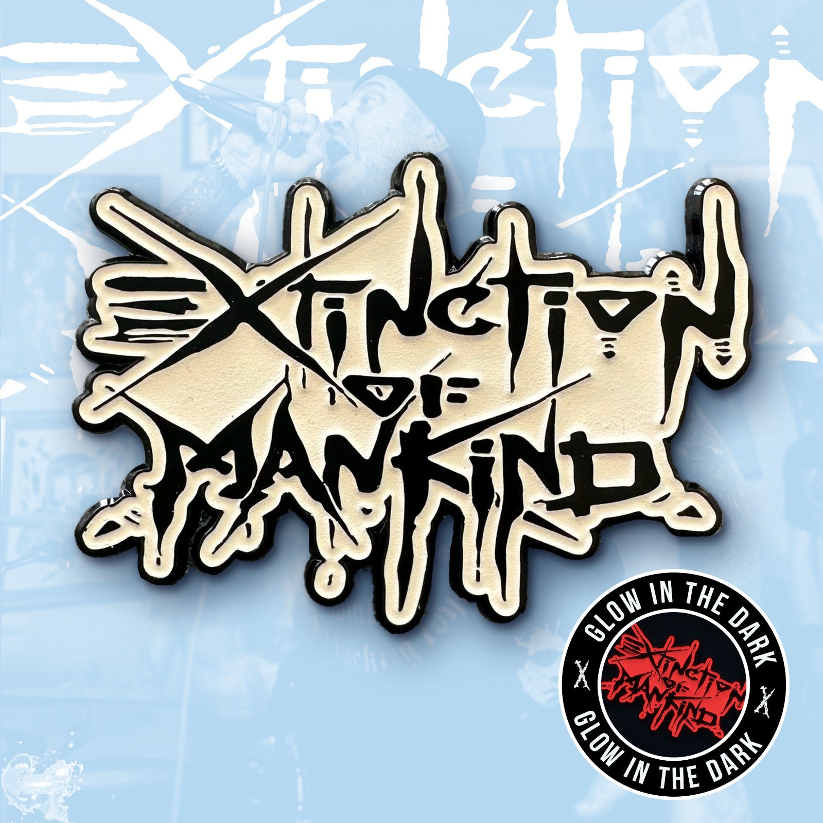 EXTINCTION OF MANKIND - Logo - Enamel Pin