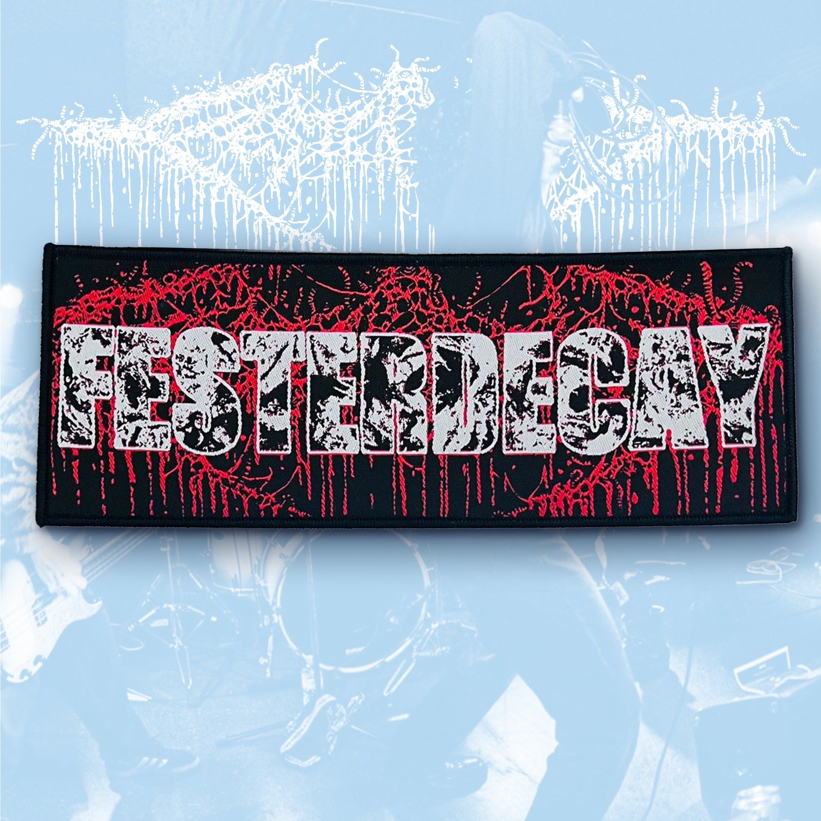 FESTERDECAY - Logo - Stripe Woven Patch