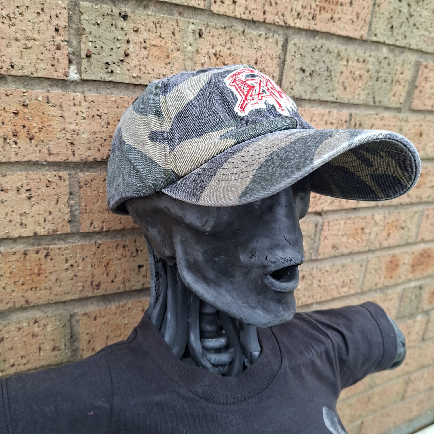 DEATH - (Glow in the Dark) Logo - GREEN CAMO DAD CAP