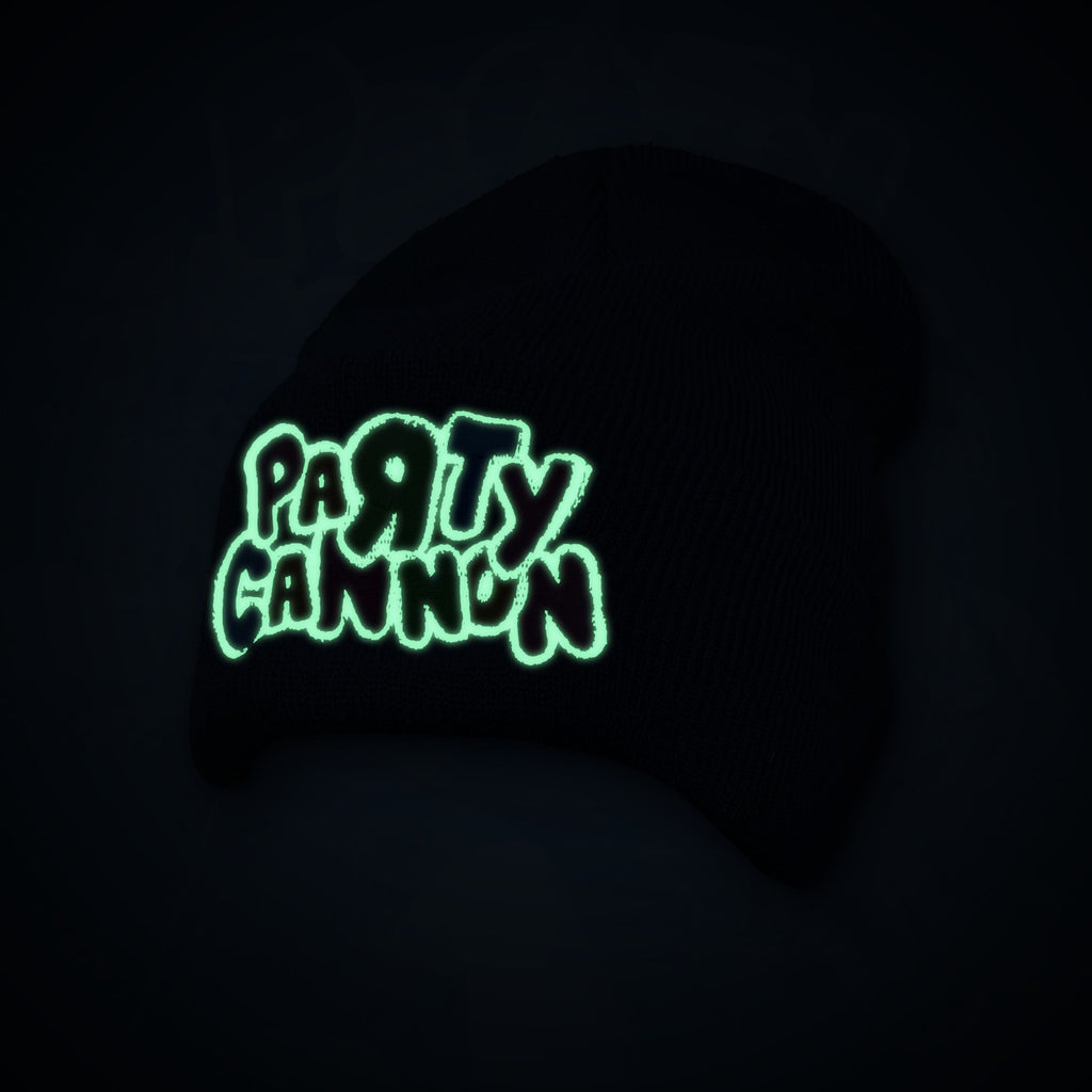 PaRtY CaNnOn - (Glow in the Dark) Logo - (Mustard Yellow) Beanie