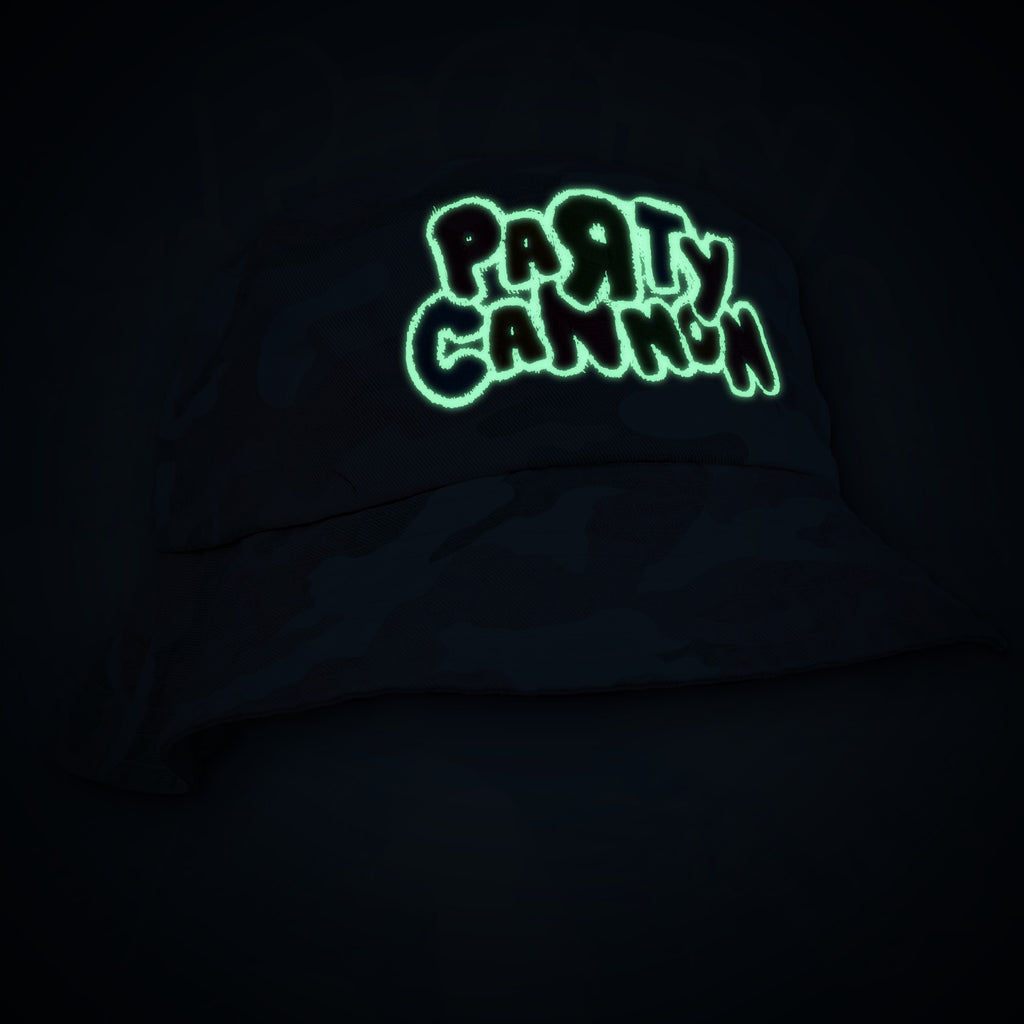 PaRtY CaNnOn - (Glow in the Dark) Logo - PINK CAMO BUCKET HAT
