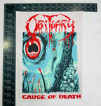 OBITUARY - Cause Of Death - Woven Backpatch
