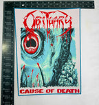 OBITUARY - Cause Of Death - Woven Backpatch