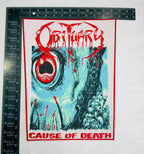 OBITUARY - Cause Of Death - Woven Backpatch