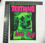 TEETHING - I Love Dog - Woven Backpatch