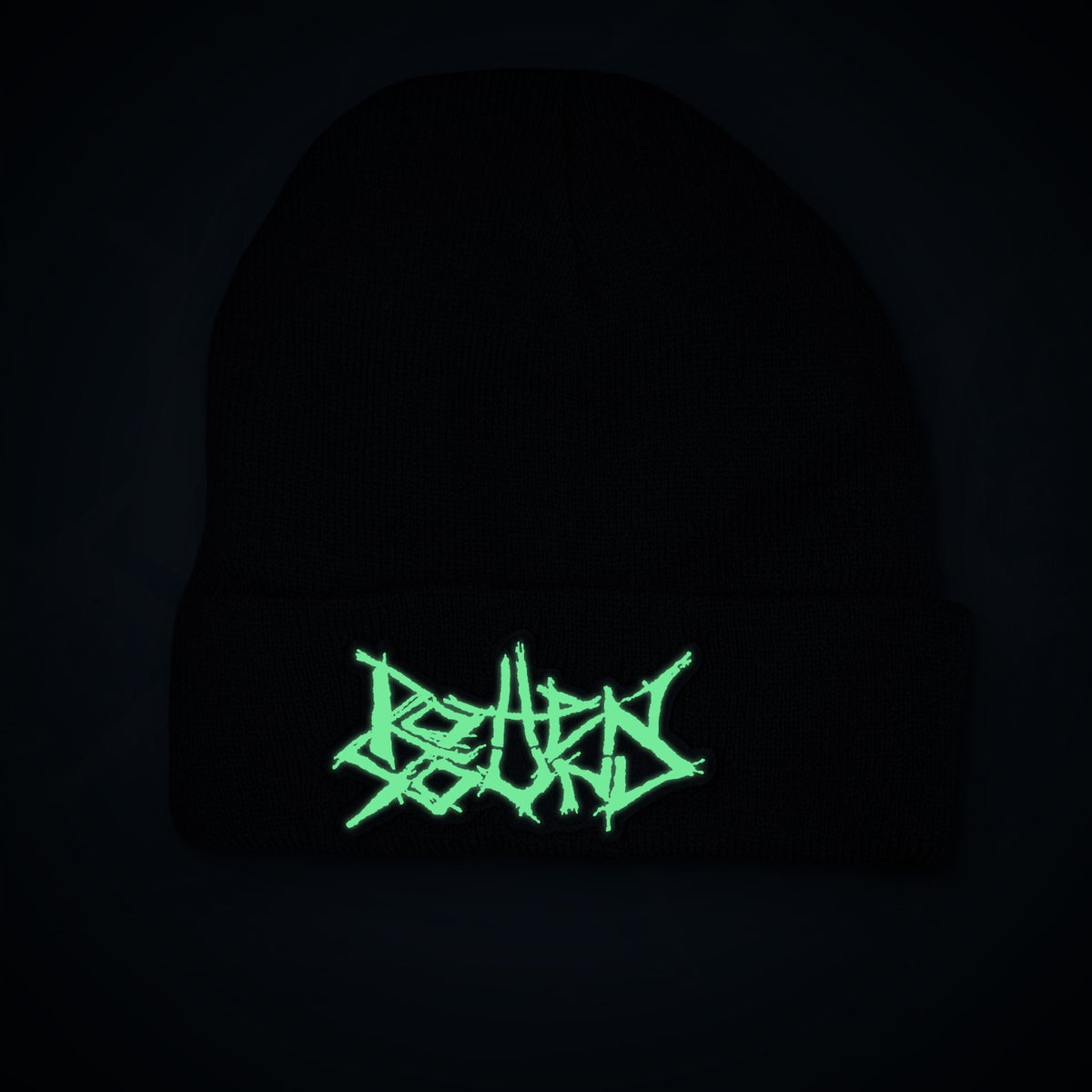 ROTTEN SOUND - (Glow in the Dark) Logo - (Blue) Beanie