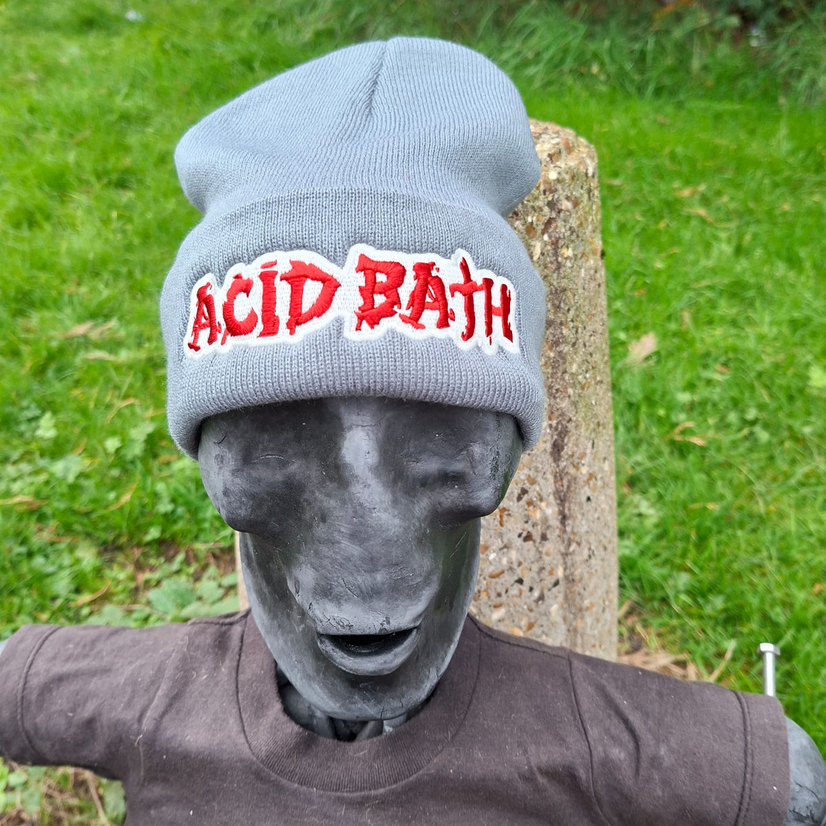 ACID BATH - (Glow in the Dark) Logo - (Grey) Beanie