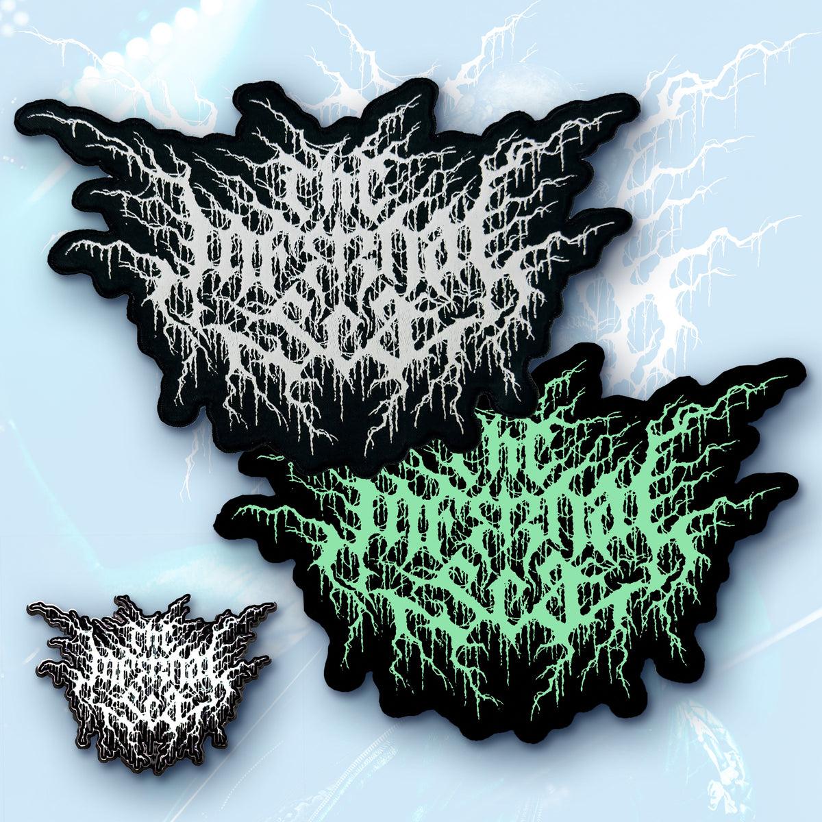 THE INFERNAL SEA - Logo - Patch + Pin BUNDLE