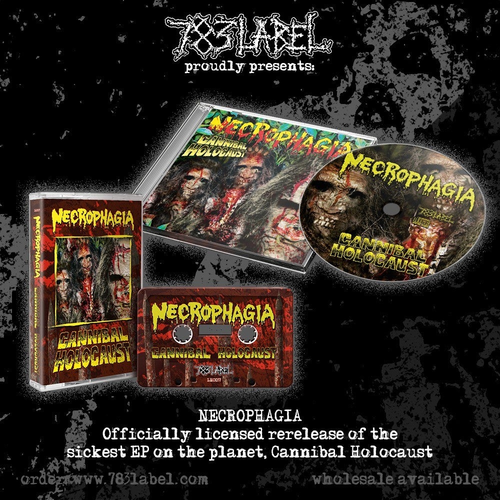 NECROPHAGIA - Cannibal Holocaust - CD + MC Tape - BUNDLE