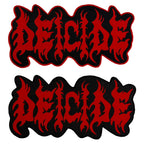 DEICIDE - (Red) Logo - Oversized Woven Patch