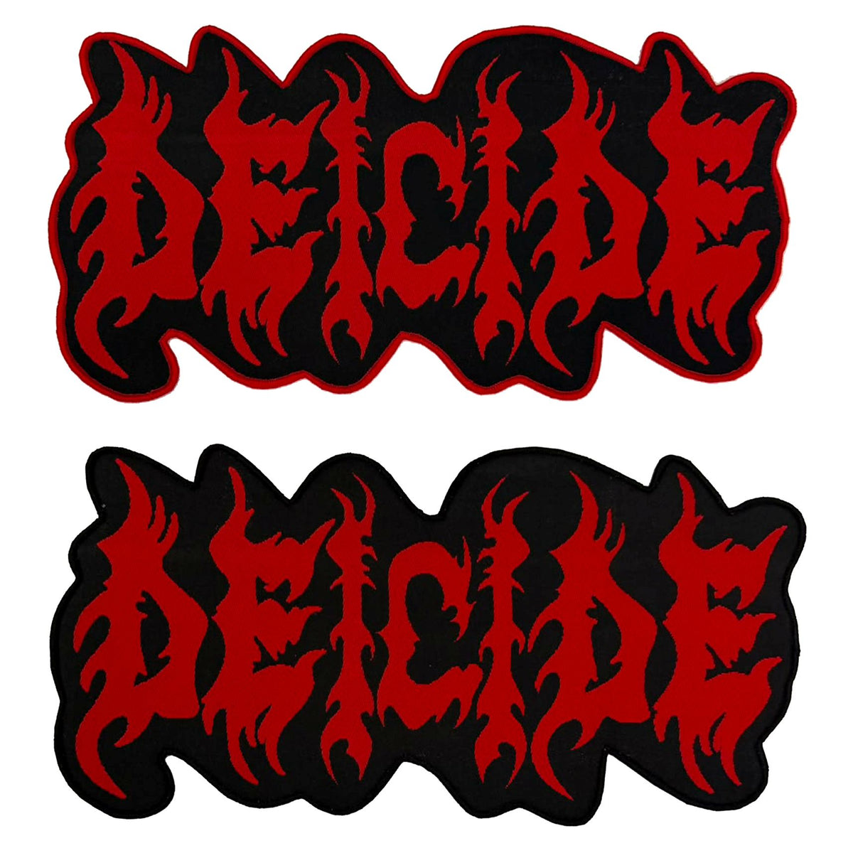 DEICIDE - (Red) Logo - Oversized Woven Patch