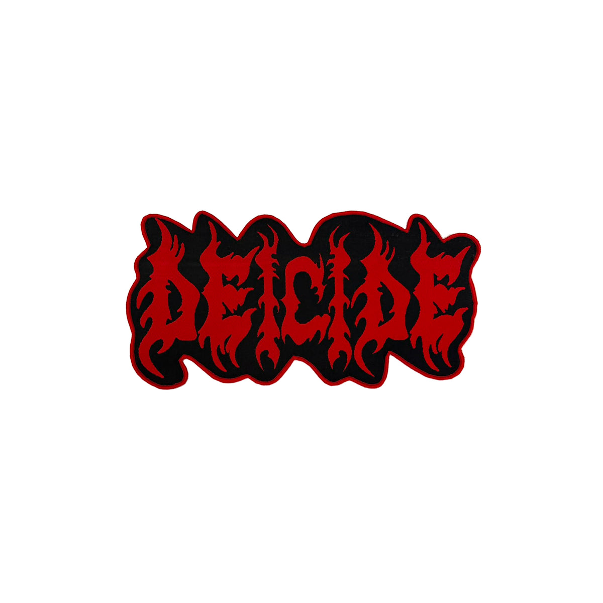 DEICIDE - (Red) Logo - Oversized Woven Patch